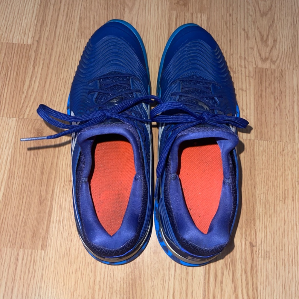 Men’s Asics Court Flytefoam Novak Blue Print Camo Court Sneakers Size 9 - Picture 10 of 13